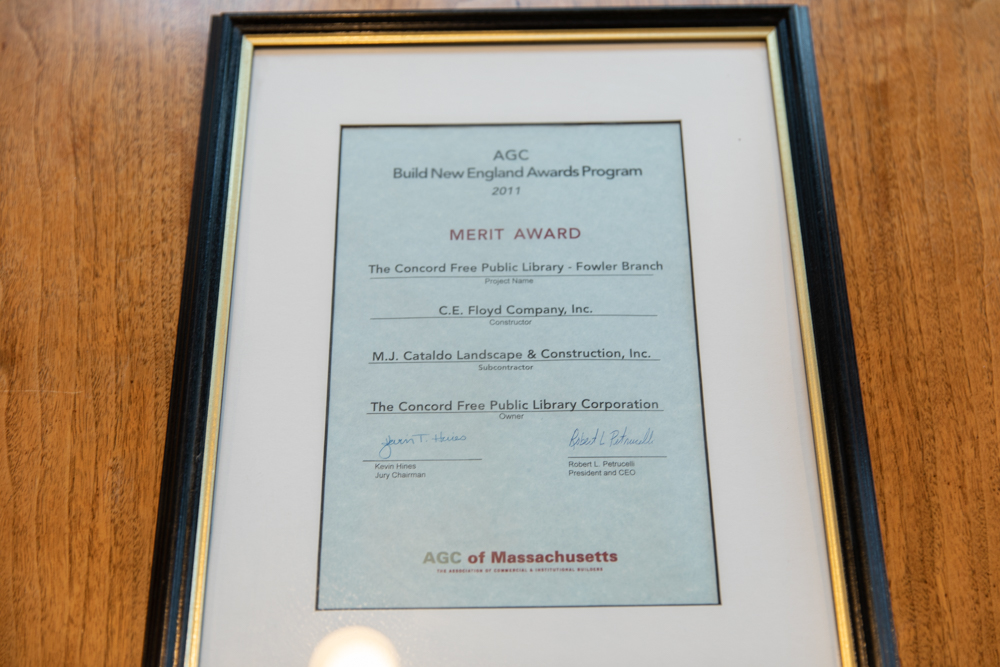Merit Award for Concord Public Library Work